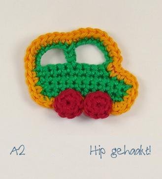 Hip gehaakt! gehaakte applicaties: autootje! - Afbeelding 5