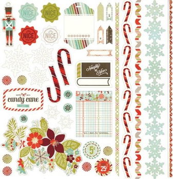 SALE NIEUW vel 12 inch Cardstock stickervel Aspen Frost Elements van Echo Park - 1