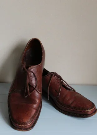 Heren lederen veterschoenen - maat 40 - nr. 1