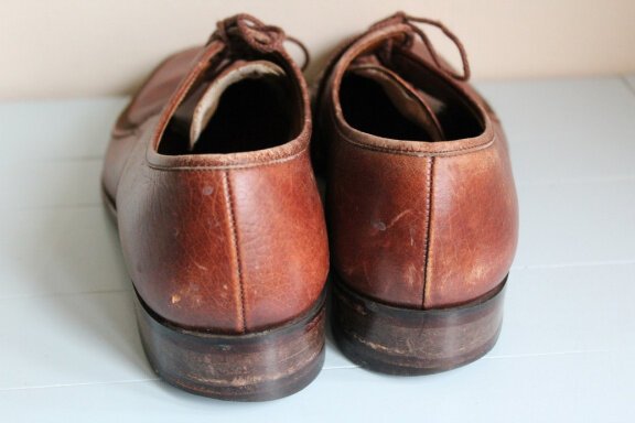 Heren lederen veterschoenen - maat 40 - Afbeelding 3