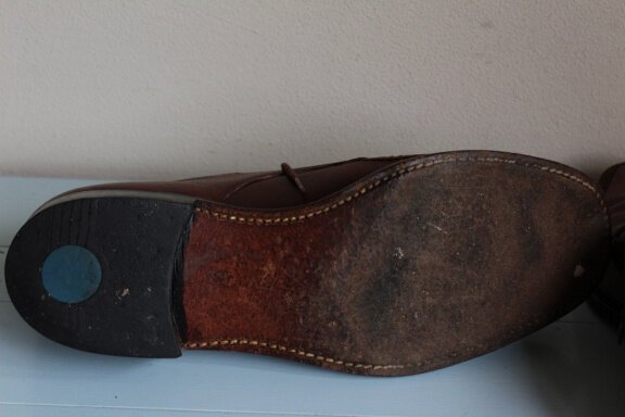 Heren lederen veterschoenen - maat 40 - Afbeelding 4