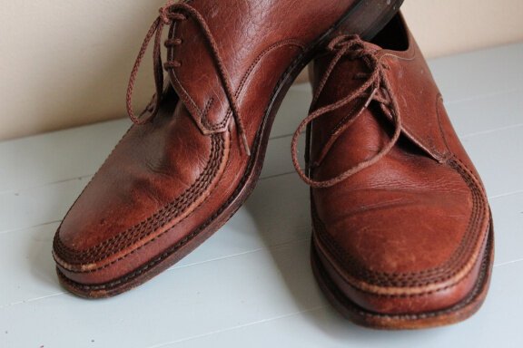 Heren lederen veterschoenen - maat 40 - Afbeelding 5