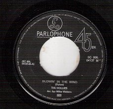 Hollies Sing Dylan 1971-Blowin'In The Wind & Wheels On Fire vinylsingle