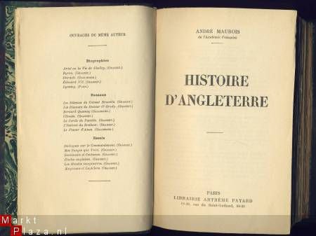 ANDRE MAUROIS**L'HISTOIRE D'ANGLETERRE**ARTHEME FAYARD - 3