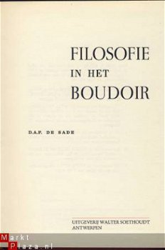 D.A.F. MARKIES DE SADE**FILOSOFIE IN HET BOUDOIR**SOETHOUDT - 2