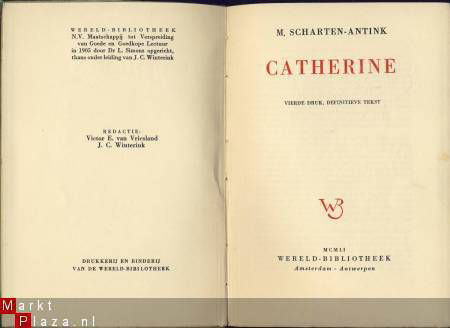 M. SCHARTEN-ANTINK**CATHERINE*DEFINITIEVE TEKST*MCMLI*1960** - 1