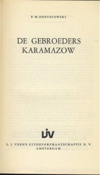F. M. DOSTOJEWSKI**DE GEBROEDERS KARAMAZOW**LJ. VEEN WAGENI - 2