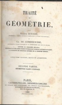EUGENE BOUCHE+CH.DE COMBEROUSSE**GEOMETRIE PARTIE II ESPACE* - 2