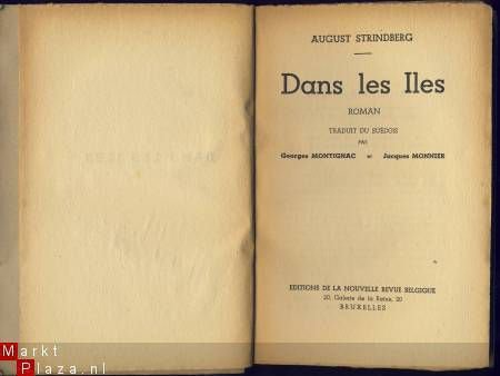 AUGUST STRINDBERG**DANS LES ILES**LE MONDE ENTIER SOFTCOVER - 2