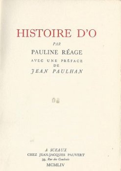 PAULINE REAGE**L' HISTOIRE D' O**UN PREFACE DE JEAN PAULHAN* - 3