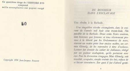 PAULINE REAGE**L' HISTOIRE D' O**UN PREFACE DE JEAN PAULHAN* - 4