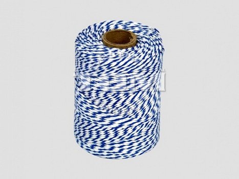 Cordel de carnicero de algodón, color azul/blanco tommallas - 1