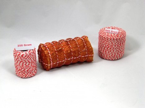 Wurstgarn Metzger Schnur Rot/Weiß 250 gr TomNetz - 2