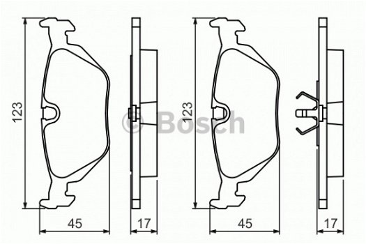 Remblokken Set Achteras BOSCH BMW 3 E36 E46 Saab 9-5 - 1