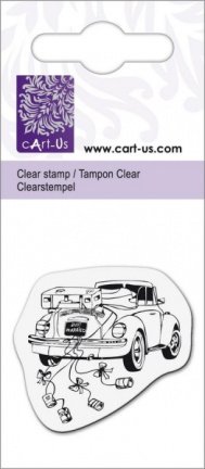 SALE  NIEUW Clear Stempel Just Married Car van Cart-us.