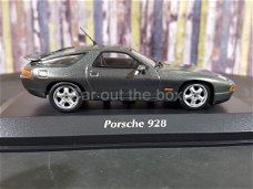 Porsche 928 1991 grijs 1:43 Maxichamps
