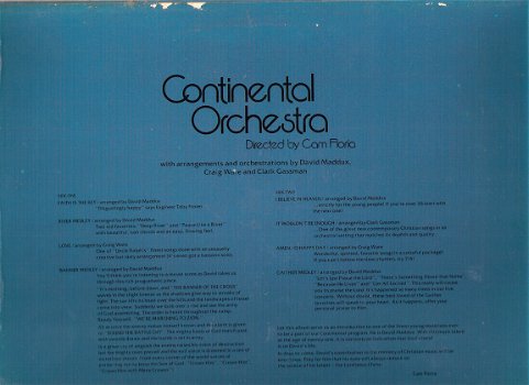 Continental Orchestra ‎CAM FLORIA -vinylLP- N MINT-1976- review copy -Never played - 2
