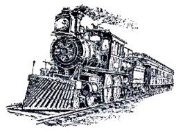 SALE NIEUW cling stempel Vintage Travel Train van Stampinback - 1