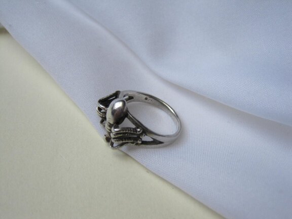 Zilveren ring maat 16.4 spin. - Afbeelding 5