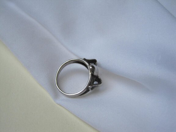 Zilveren ring maat 16.4 spin. - Afbeelding 6