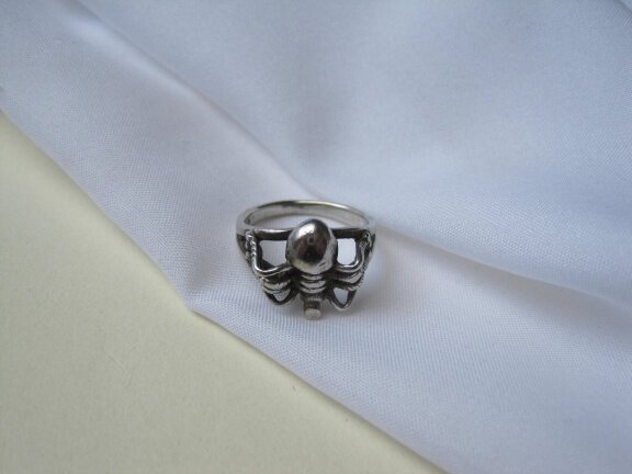Zilveren ring maat 16.4 spin. - Afbeelding 7