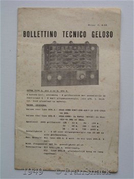 [1949] Bulletin Geloso G. 803 A en G. 803 E, Red Star Radio - 1