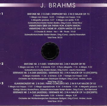 3-CD - BRAHMS - Sinfonien 2 en 3, Klavierkonzert nr. 2 - 1