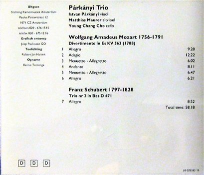 CD - Mozart - Párkányi Trio - 1