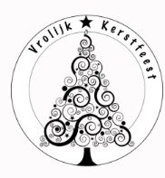 SALE NIEUW cling stempel Christmas Seal Vrolijk Kerstfeest van Art Journey - 1