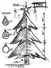 SALE NIEUW TIM HOLTZ GROTE cling stempel Christmas Blueprint Tree - 1