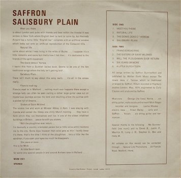 Saffron (Summerfield) ‎– Salisbury Plain (original) vinylLP- 1974 ORIGINAL!!! - 3
