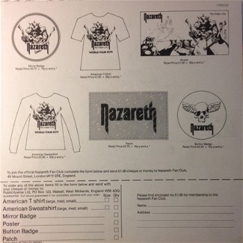 Nazareth- No Mean City- vinylLP- MINT-1979 /Hard Rock-review copy -Never played - w/ pr sleeve - 2