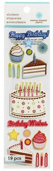 SALE NIEUW Epoxy stickers Happy Birthday Cakes van Martha Stewart - 1