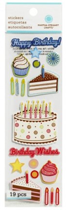 SALE NIEUW Epoxy stickers Happy Birthday Cakes van Martha Stewart