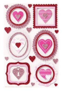 SALE NIEUW Holiday & Heart Frame Chipboard Stickers van Martha Stewart - 1