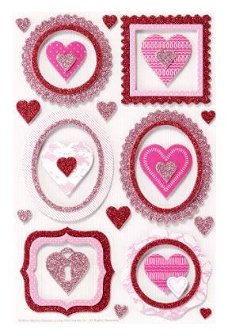 SALE NIEUW Holiday & Heart Frame Chipboard Stickers van Martha Stewart