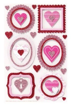 SALE NIEUW Holiday & Heart Frame Chipboard Stickers van Martha Stewart. - 1