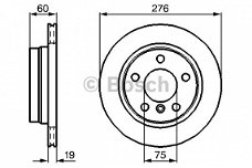 Remschijf Achteras BOSCH 0986478642 BMW 3 E36 E46 Z3 E36