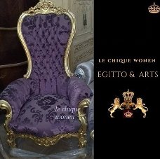 Baroque Diva Queen Chair Goud Paars