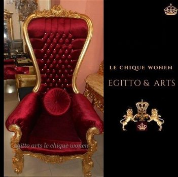Baroque Diva Queen Chair Goud Paars - 2