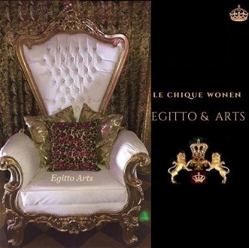Baroque Diva Queen Chair Goud Paars - 3