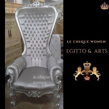 Baroque Diva Queen Chair Grijs - 1