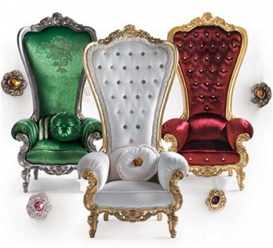 Baroque Diva Queen Chair Grijs - 3