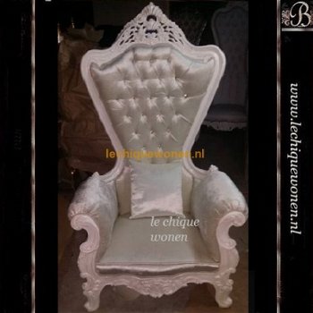 Baroque Diva Queen Chair Grijs - 5