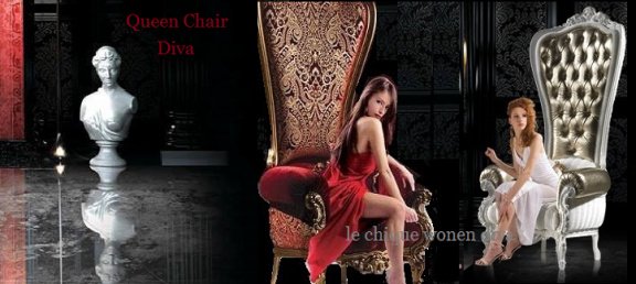 Baroque Diva Queen Chair Grijs - 6