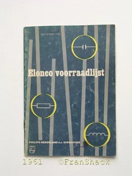 NS [1961] ELONCO, voorraadlijst, Philips/ Elonco - 1