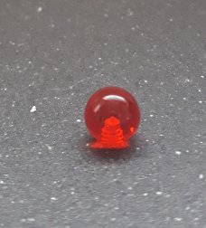 Rood piercingballetje voor tong- of navelpiercing
