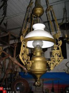 Antieke hangolielamp ca 1880. no 2