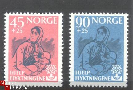 Noorwegen 1960 vluchtelingen set postfris - 1