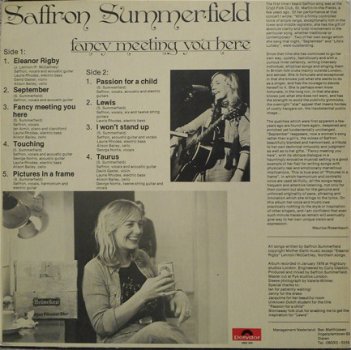 Saffron Summerfield -Fancy Meeting You Here-vinylLP- Folk -N MINT-1975 review copy - never played - 1